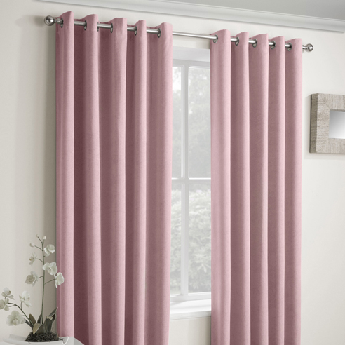 Vogue Eyelet, Blush - Ready Made Curtains - Image 3
